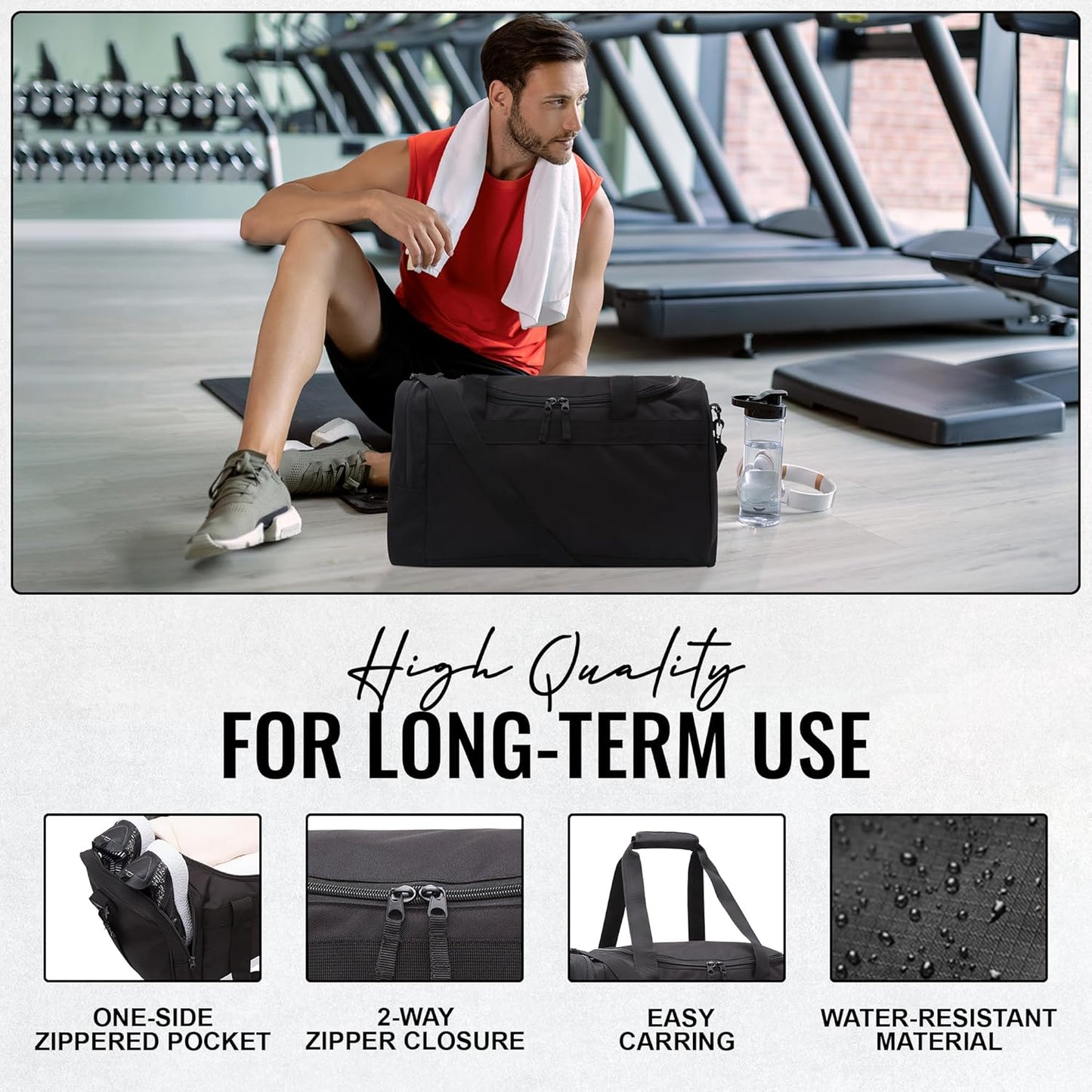 Heavy Duty Multi Pocket Durable Sports Gym Equipment Travel Duffel Bag
