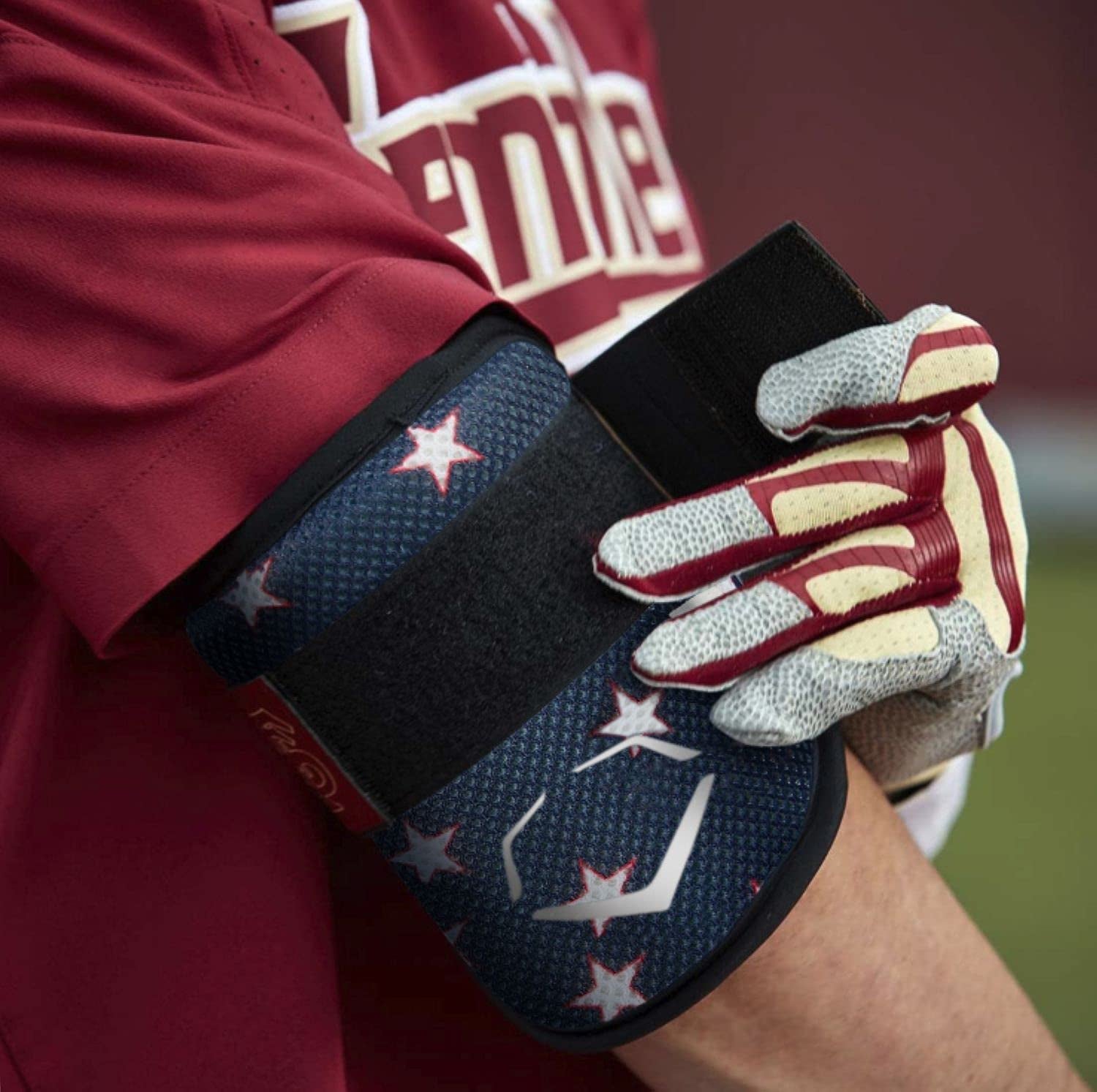 SRZ-1 Batter'S Elbow Guard Large - Stars and Stripes Print