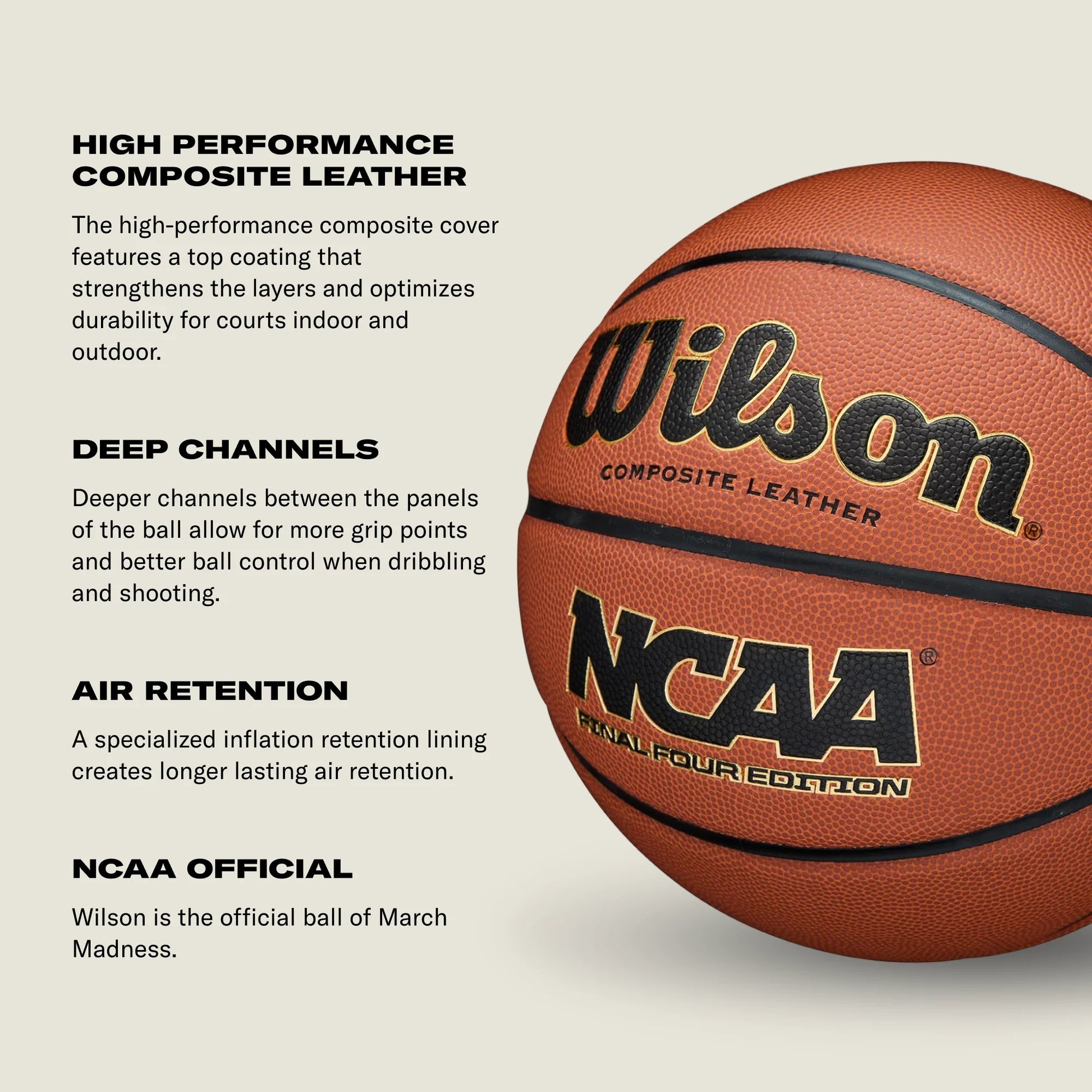 NCAA Final Four Indoor/Outdoor Basketball - Brown, Size 6 - 28.5"